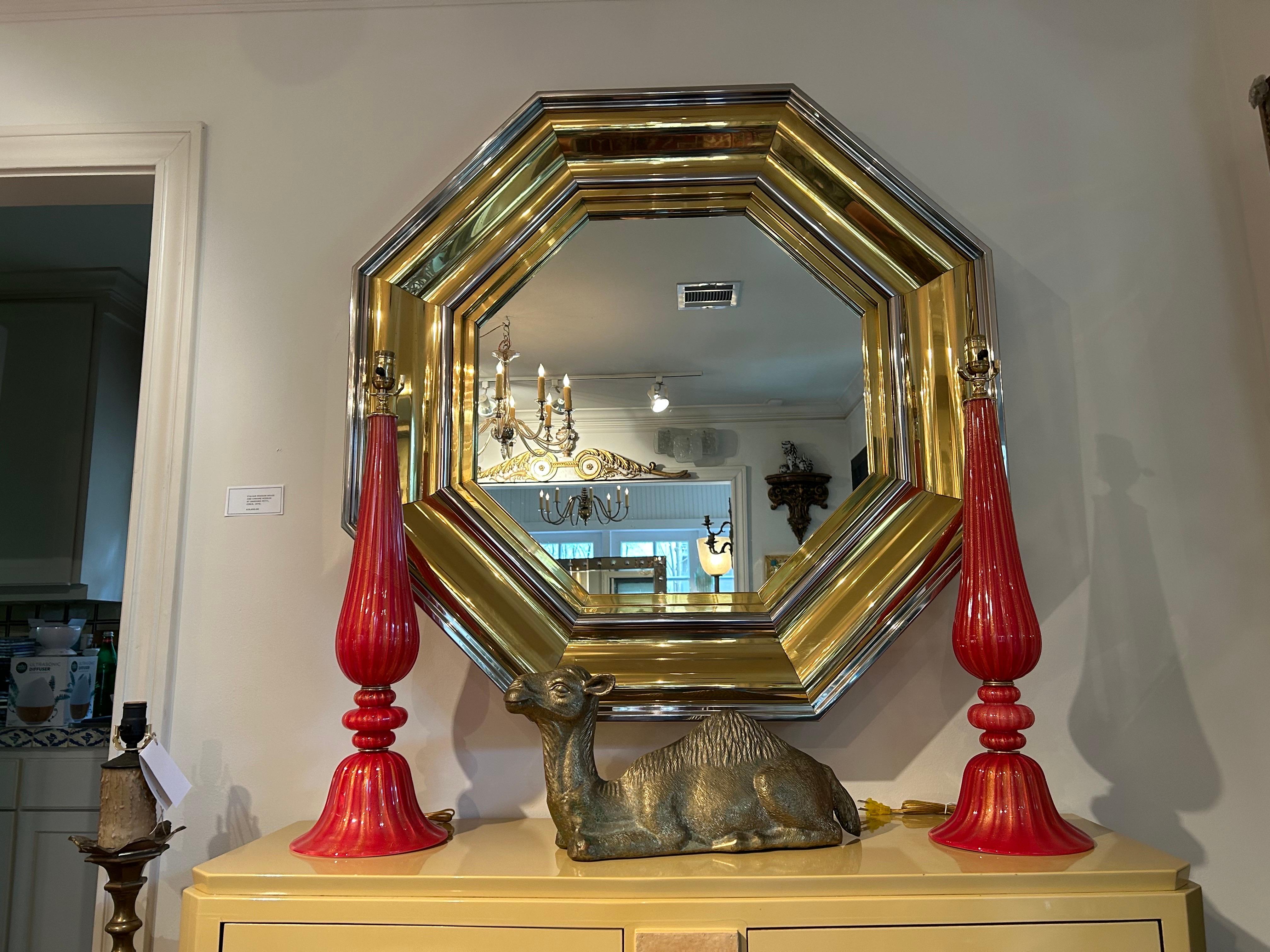 Vintage Pair Of Murano Glass Lamps For Sale 10