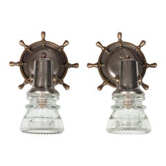 Vintage Pair of Nautically Themed Sconces