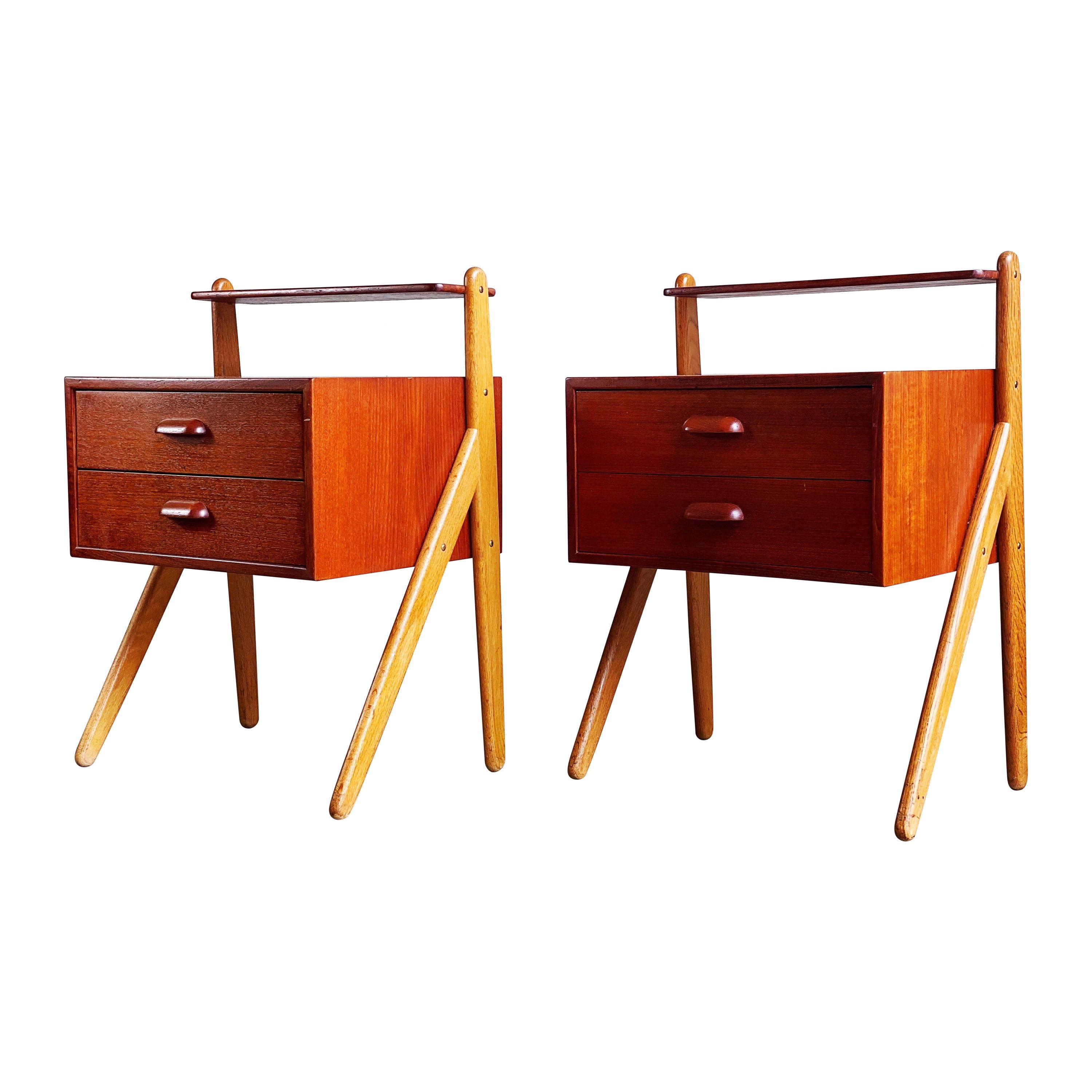 Vintage Pair of Nightstands by Sigfred Omann for Olhom Møbelfabrik, 1960s