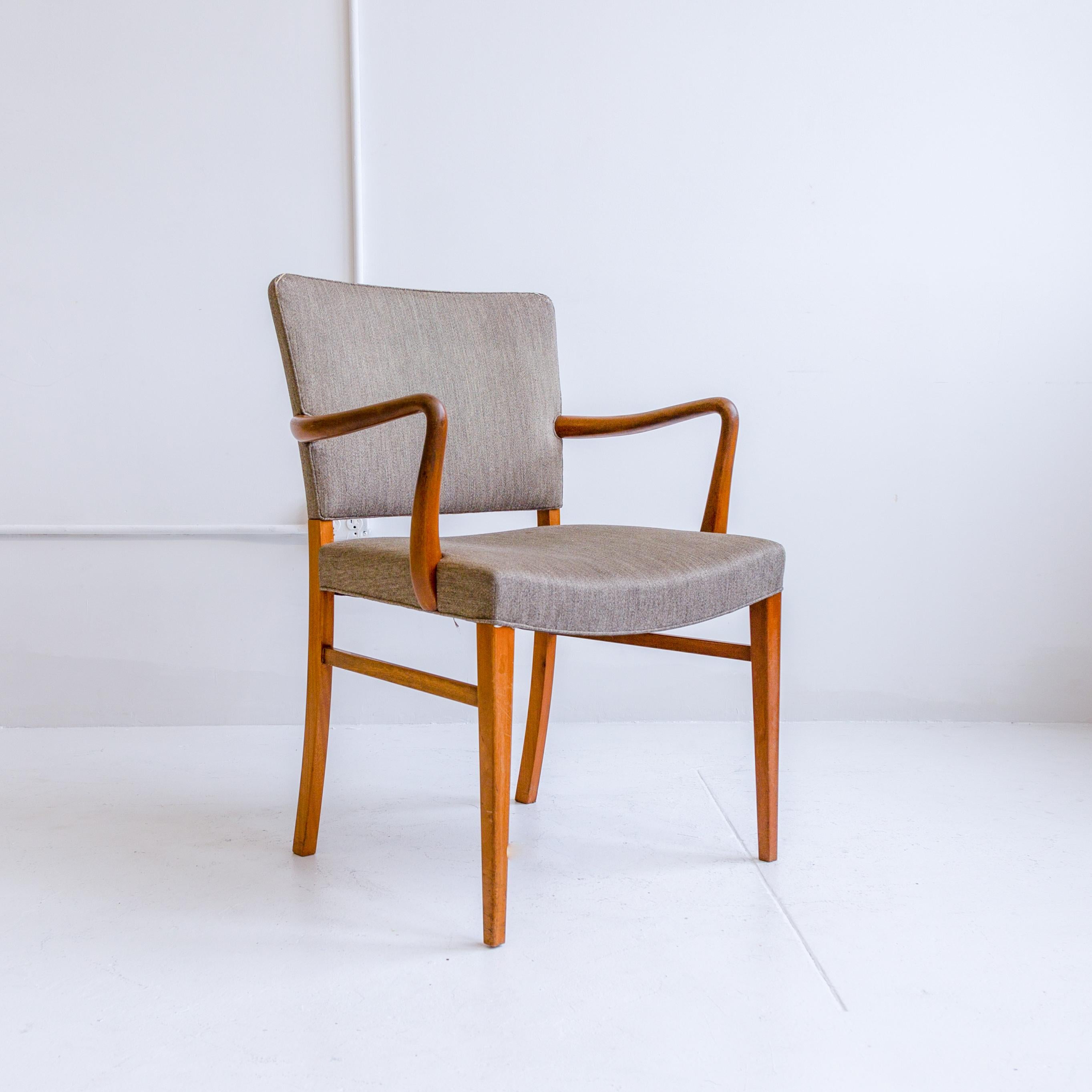 Vintage-Sessel von Ole Wanscher, gepolstert, Mid-Century, skandinavisch, Paar (Dänisch) im Angebot