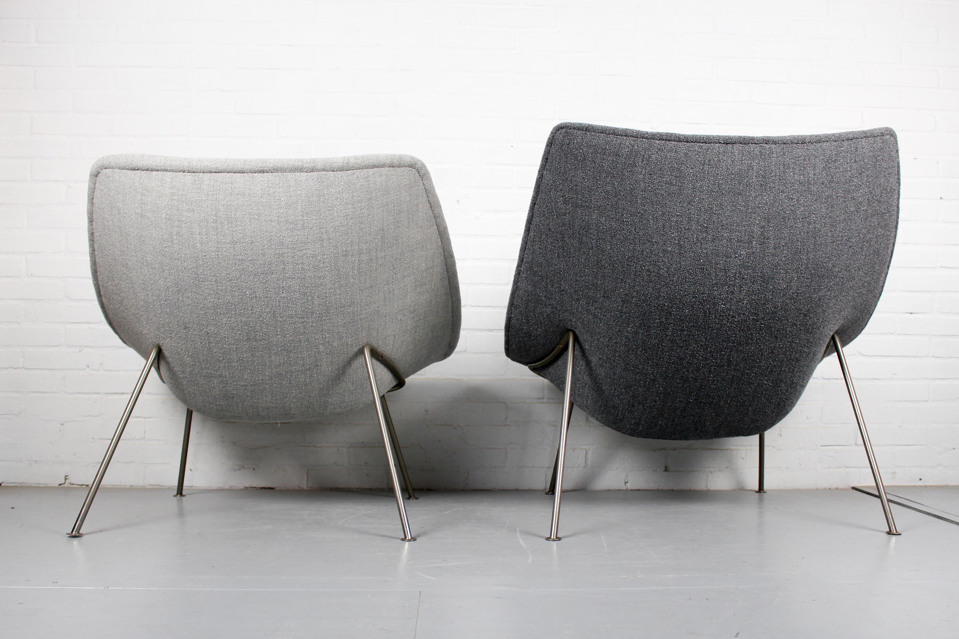Vintage Pair of Oyster Chairs ‘Big & Little’ by Pierre Paulin, Artifort, 1960s 4