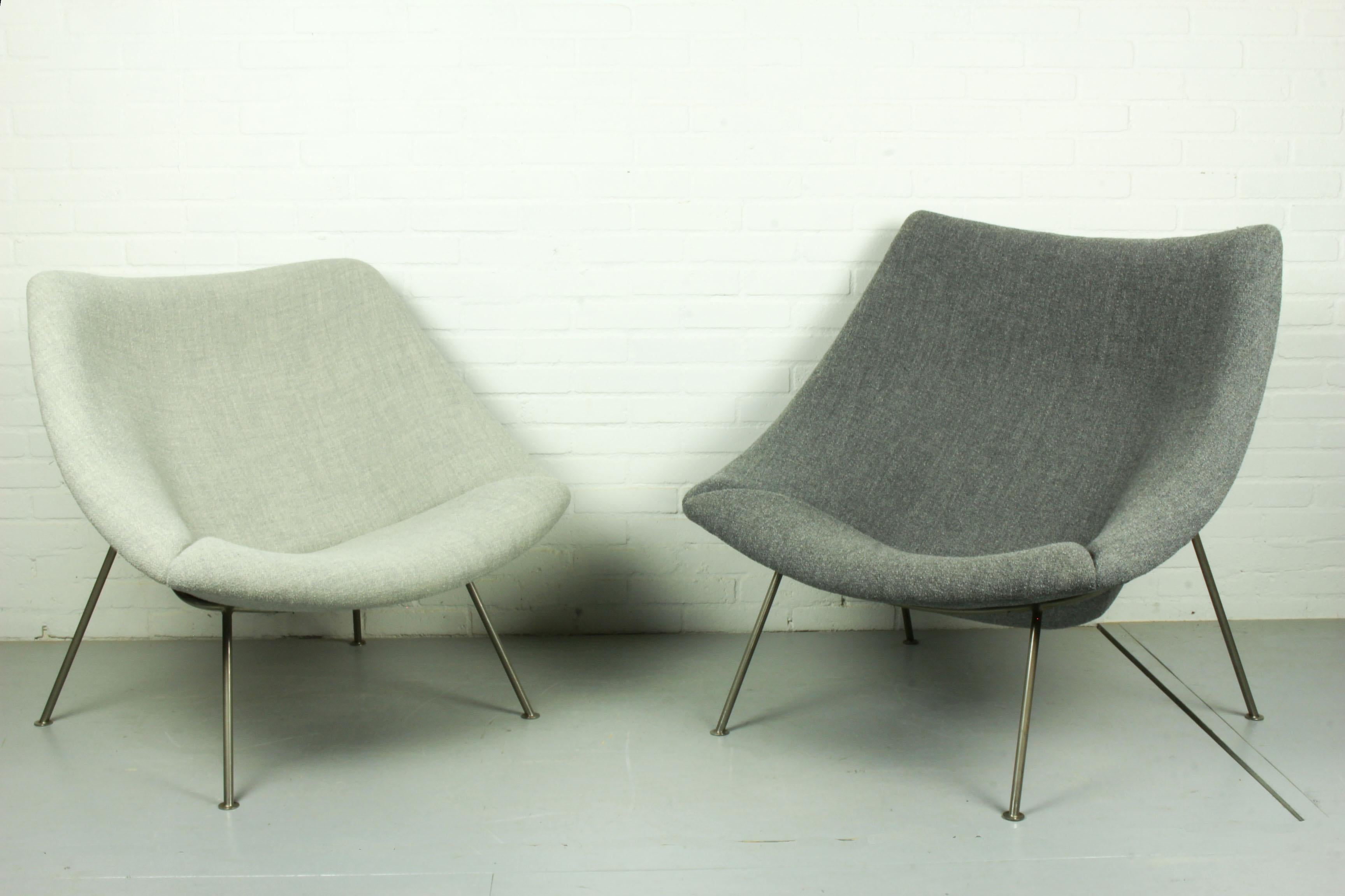 Dutch Vintage Pair of Oyster Chairs ‘Big & Little’ by Pierre Paulin, Artifort, 1960s