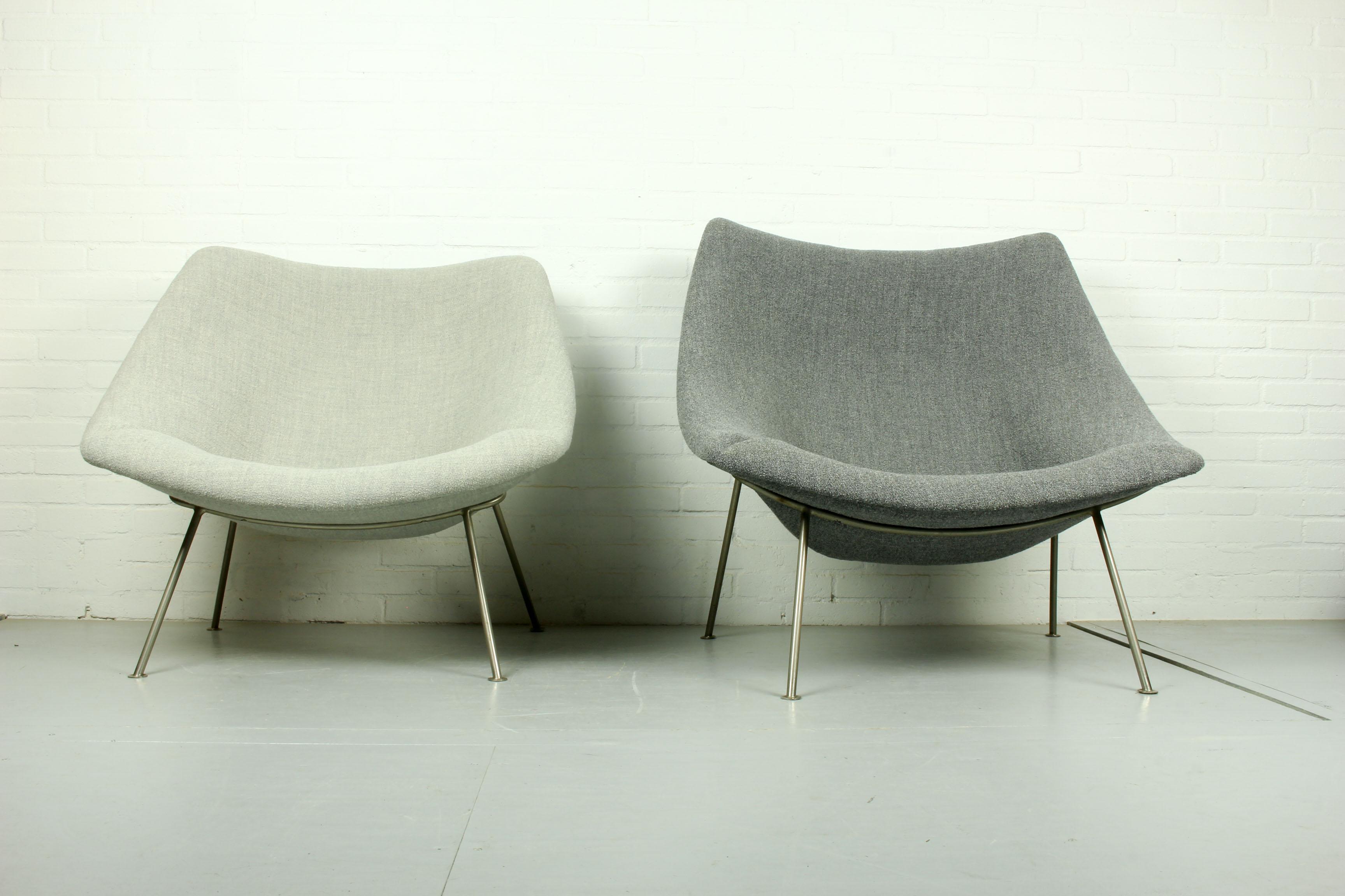 20th Century Vintage Pair of Oyster Chairs ‘Big & Little’ by Pierre Paulin, Artifort, 1960s