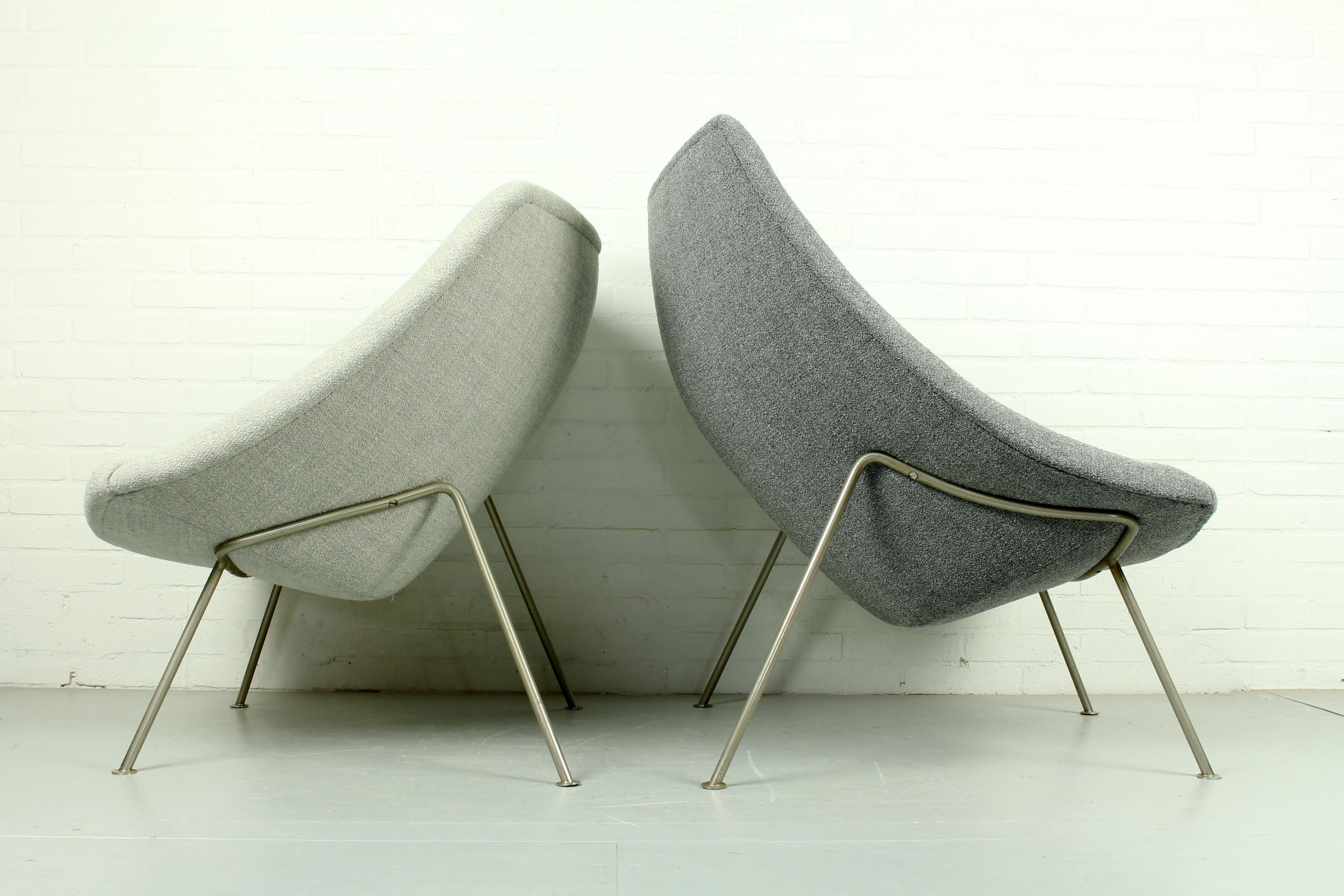 Vintage Pair of Oyster Chairs ‘Big & Little’ by Pierre Paulin, Artifort, 1960s 2