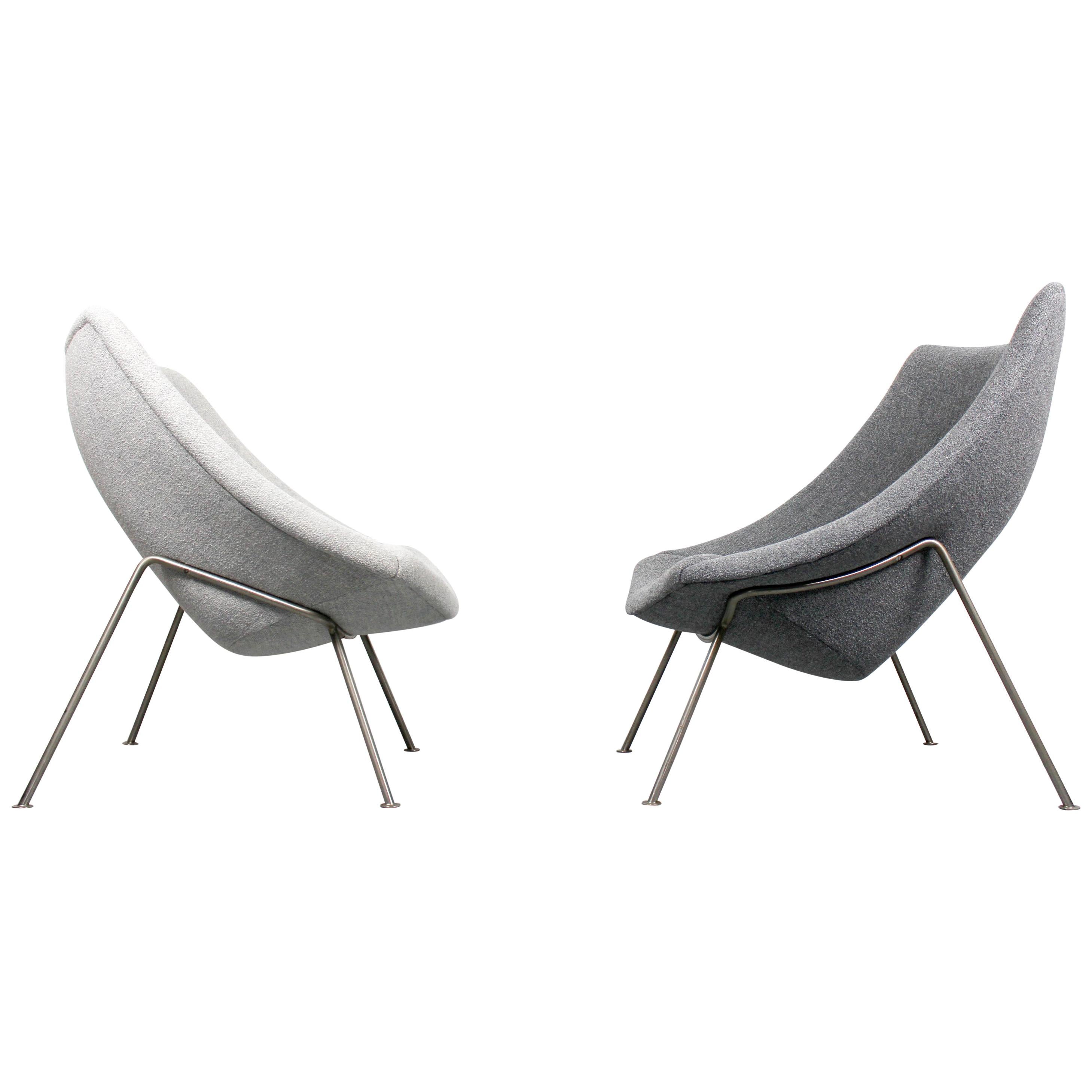 Vintage Pair of Oyster Chairs ‘Big & Little’ by Pierre Paulin, Artifort, 1960s