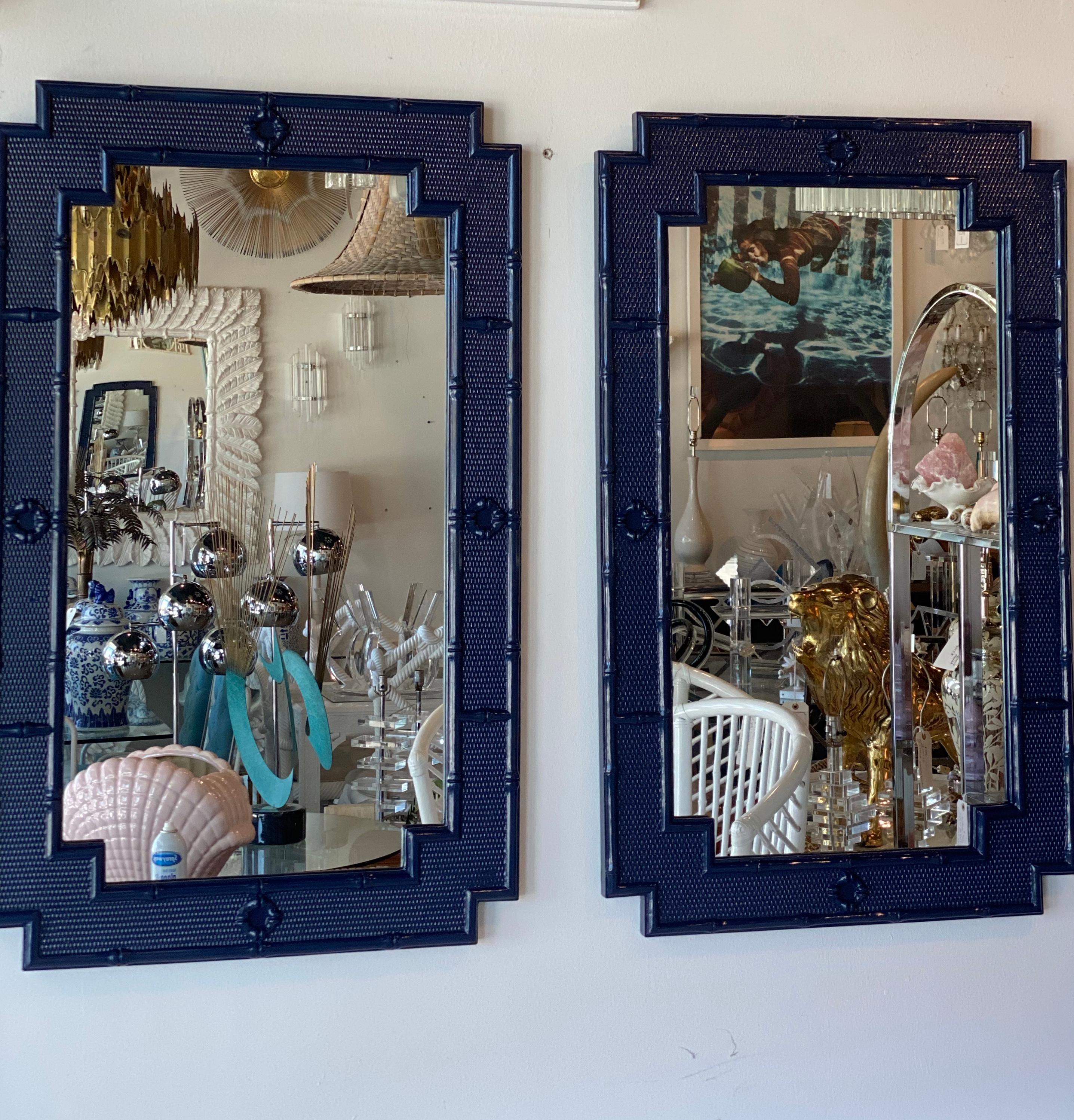 navy blue wall mirror