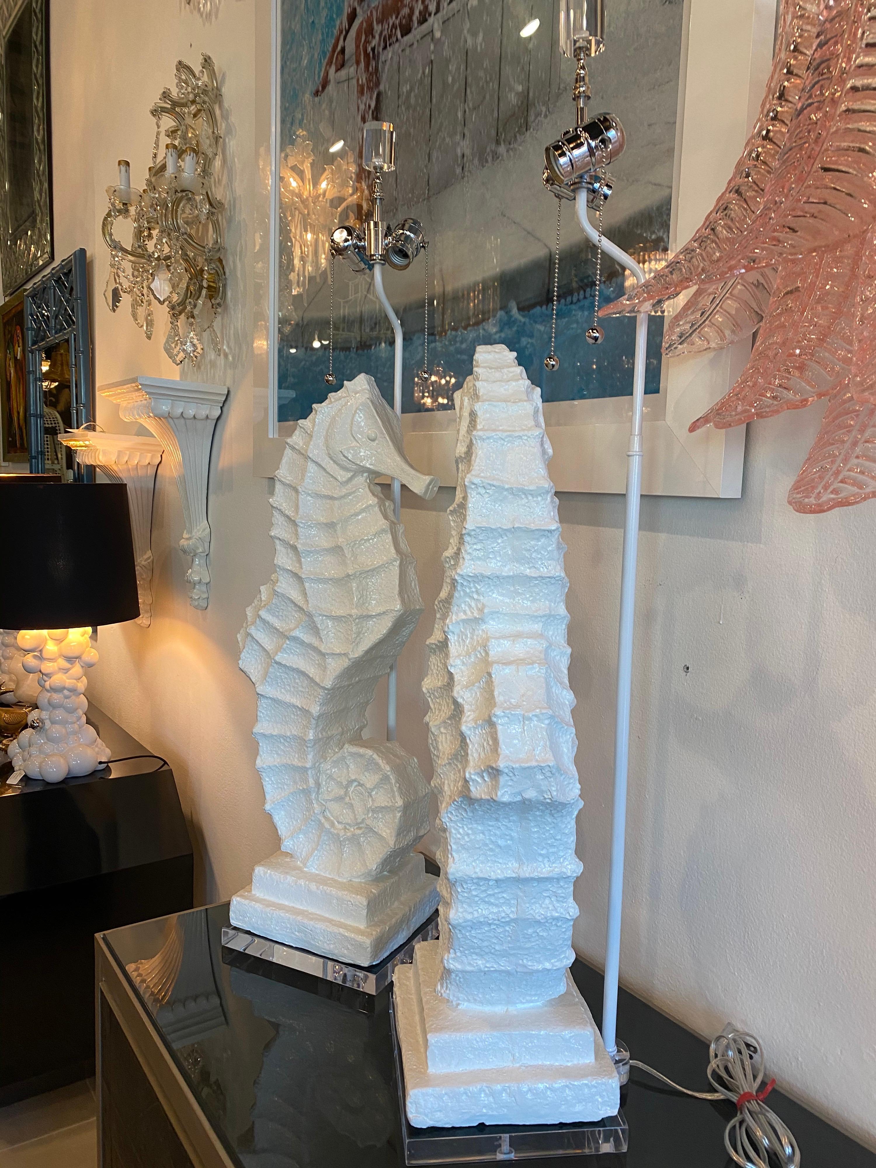 vintage seahorse lamp