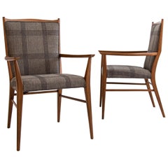 Vintage Pair of Paul McCobb Upholstered Armchairs, Mid-Century, American