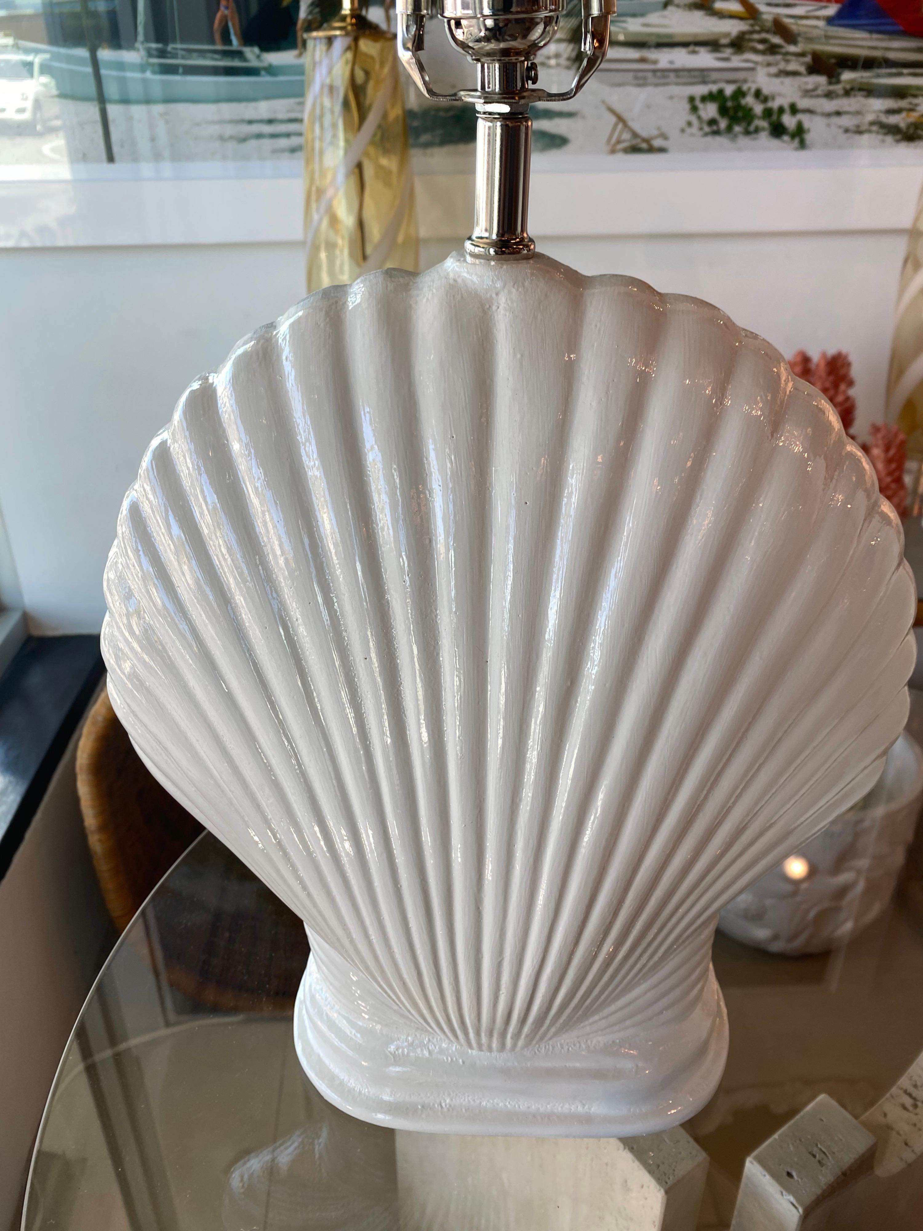 seashell lamp vintage