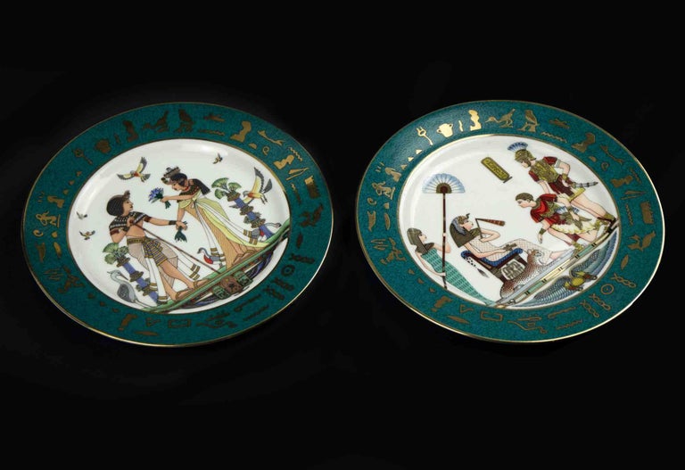 Vintage Pair of Plates with Egyptian Motives, by Fine Royal Porcelain  Sculpture at 1stDibs | fine egyptian tableware, fine royal porcelain egypt, fine  royal porcelain sculpture egypt plate