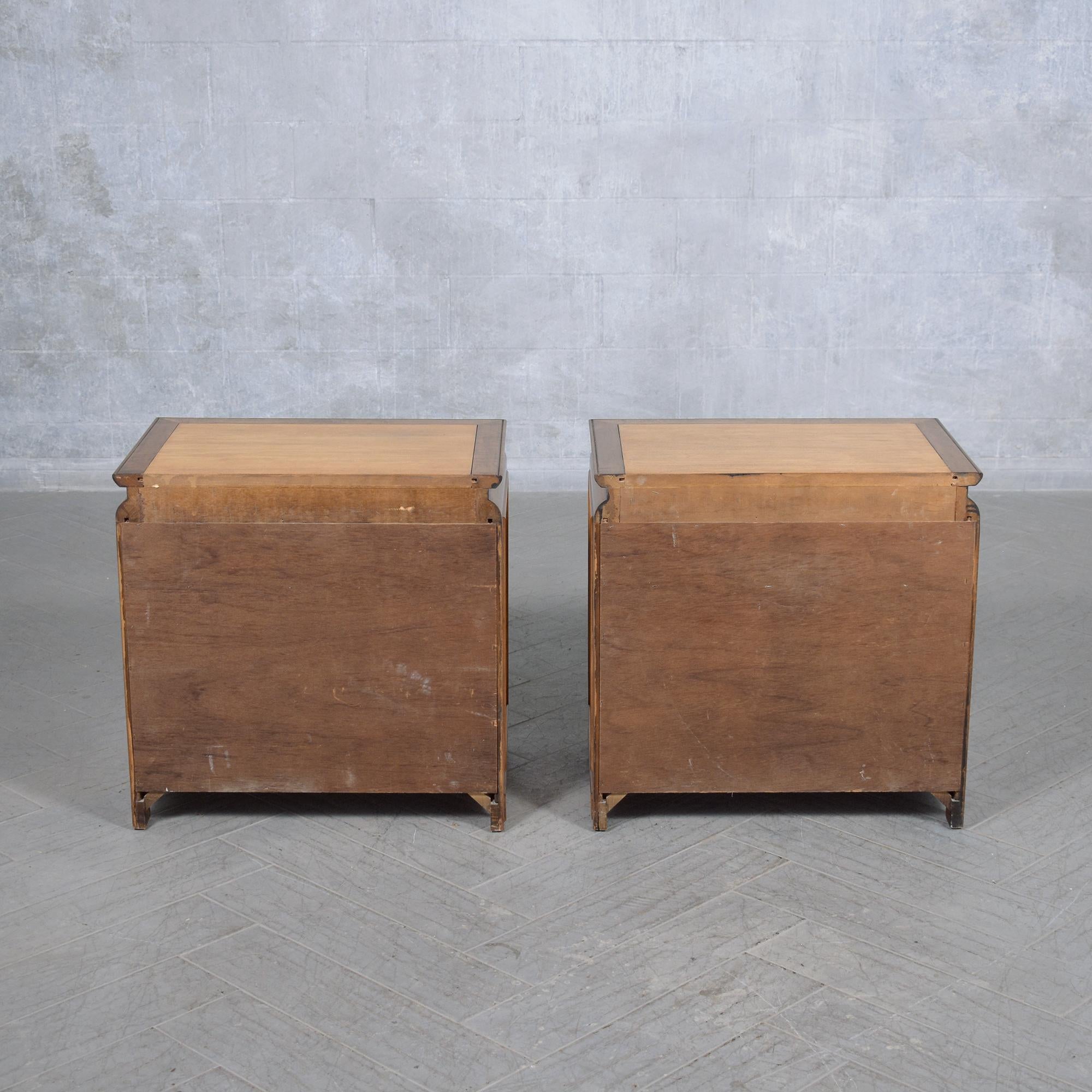 Restored Modern Bedside Tables: A Symphony of Elegance and Functionality For Sale 6