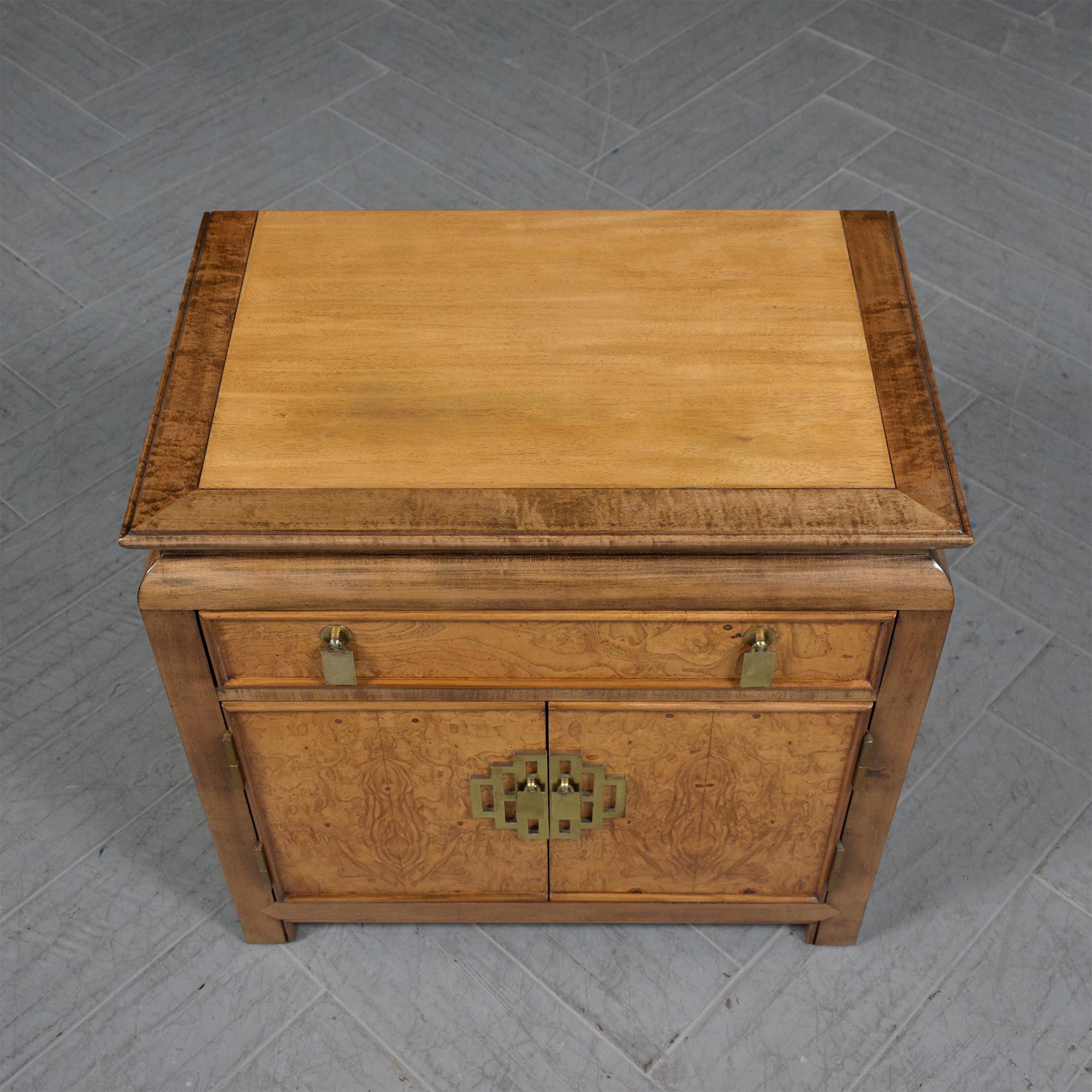 American Restored Modern Bedside Tables: A Symphony of Elegance and Functionality For Sale