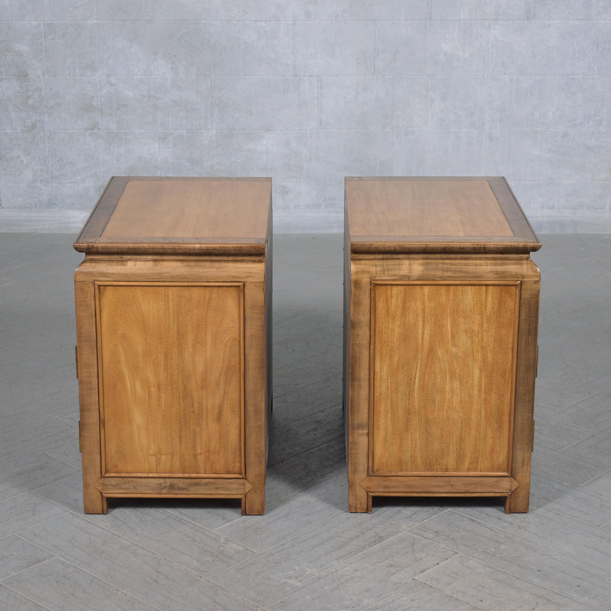 Restored Modern Bedside Tables: A Symphony of Elegance and Functionality For Sale 5