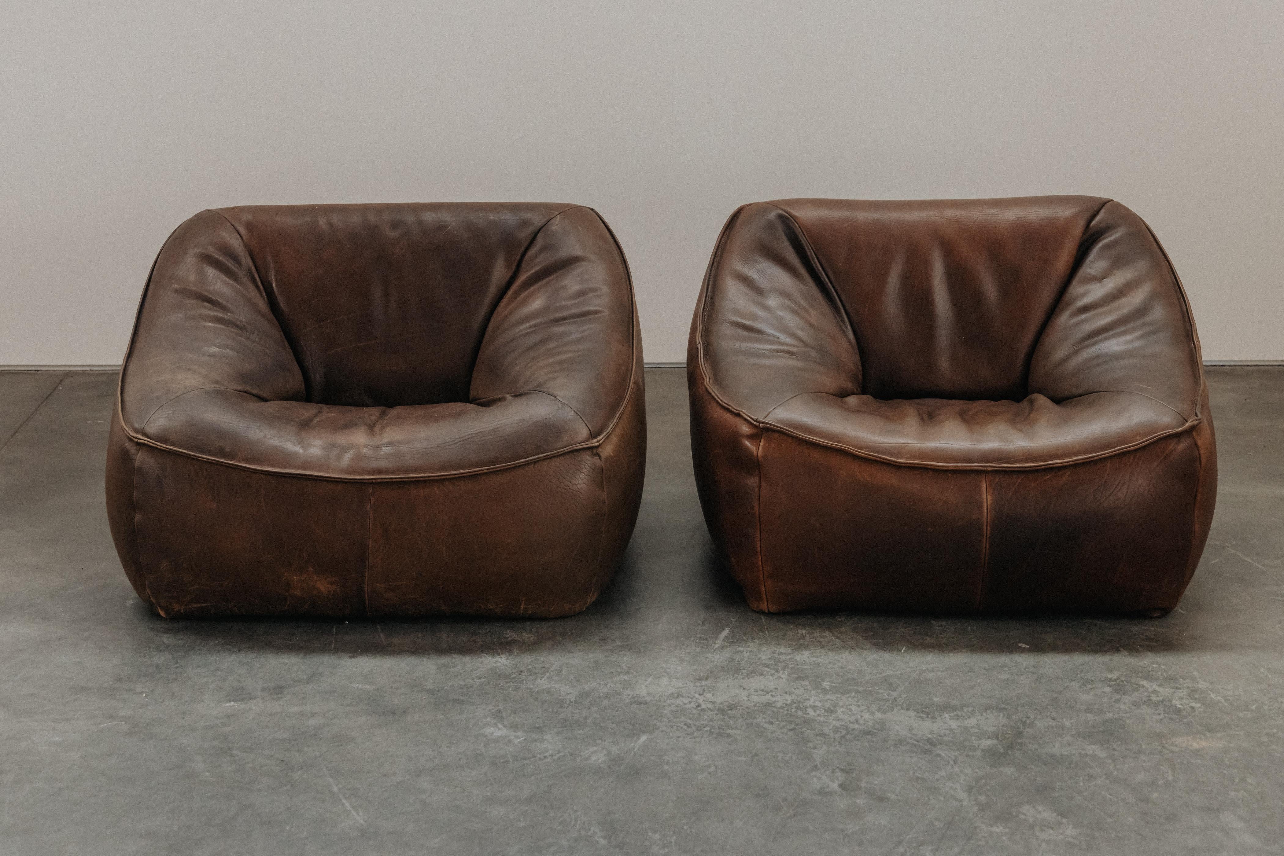 European Vintage Pair Of Ringo Chairs By Gerard Van Den Berg, Netherlands, Circa 1970 For Sale