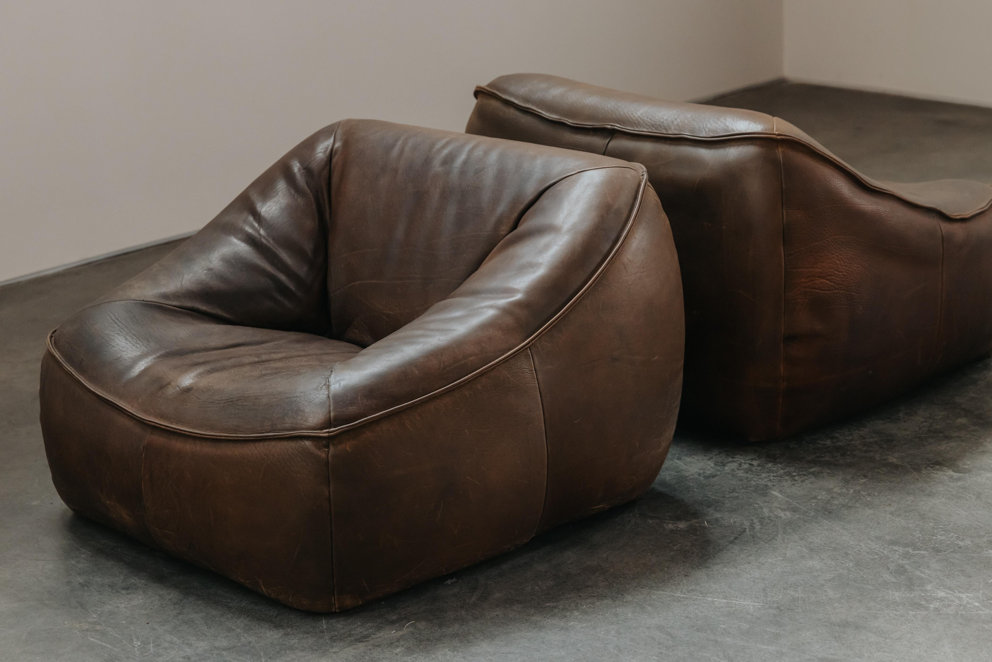 Vintage Pair Of Ringo Chairs By Gerard Van Den Berg, Netherlands, Circa 1970 For Sale 1
