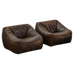 Vintage Pair Of Ringo Chairs By Gerard Van Den Berg, Netherlands, Circa 1970
