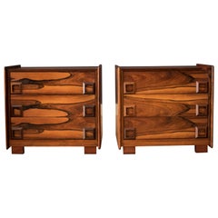 Vieille paire de tables de nuit en bois de rose Inter-Continental Design Limited