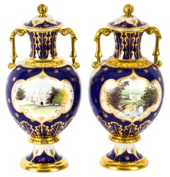 Retro Pair of Royal Crown Derby Limited Edition Vases, 20th Century