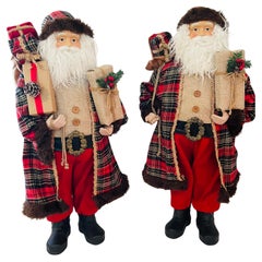 Vintage Pair of Santa Claus Figures