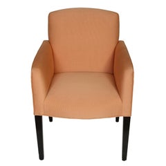 Vintage Pair of Shaped Shell Pink Modern Arm Chairs