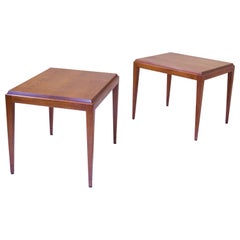 Vintage Pair of Side Tables in American Black Walnut, U.S.A, 1950s