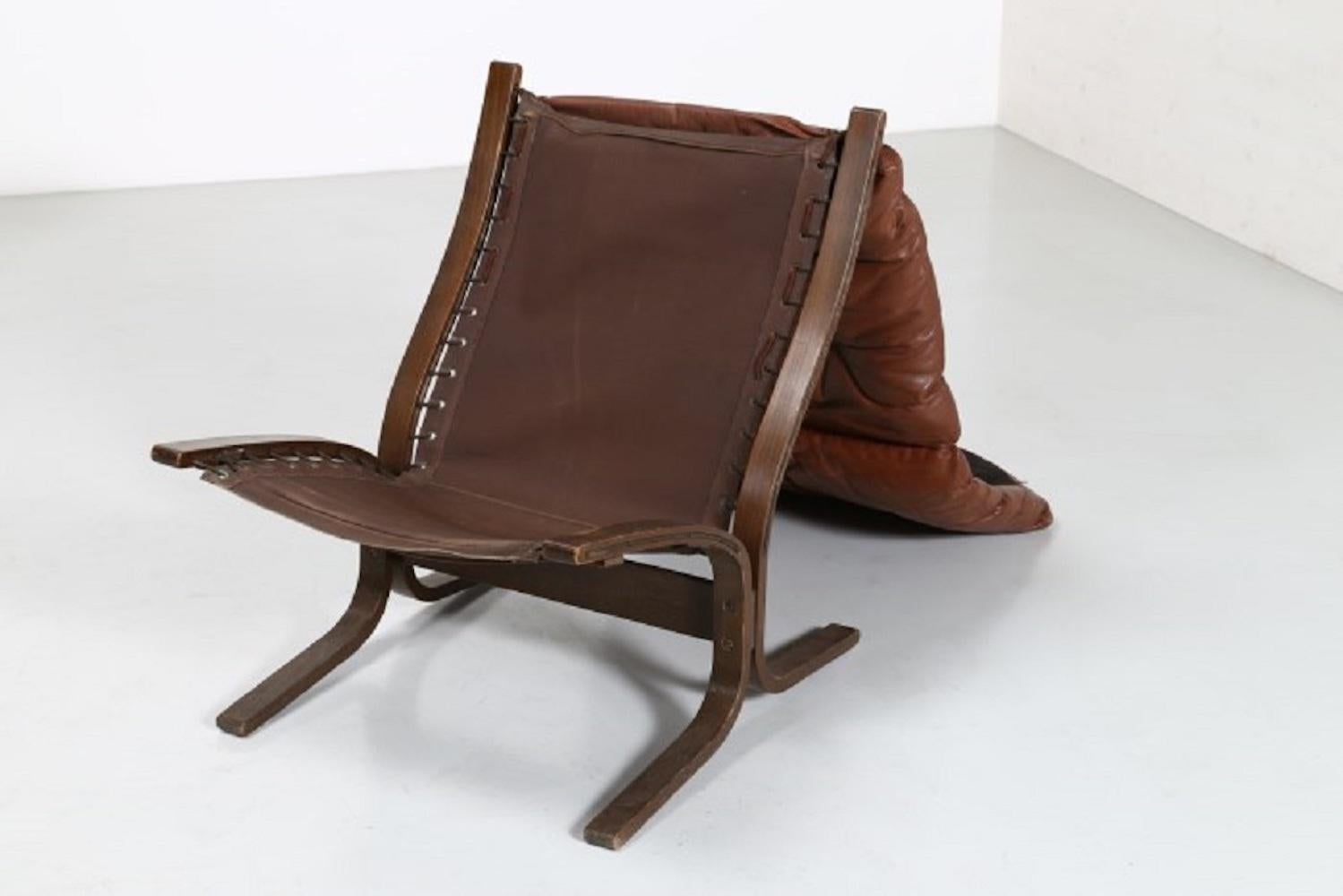 Norwegian Vintage Pair of Siesta Armchairs by Ingmar Relling for Westnova 'Norway', 1970s
