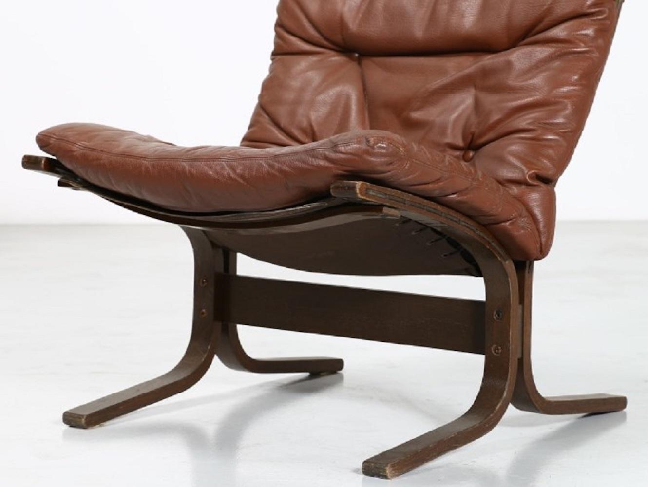 Vintage Pair of Siesta Armchairs by Ingmar Relling for Westnova 'Norway', 1970s In Good Condition In Roma, IT