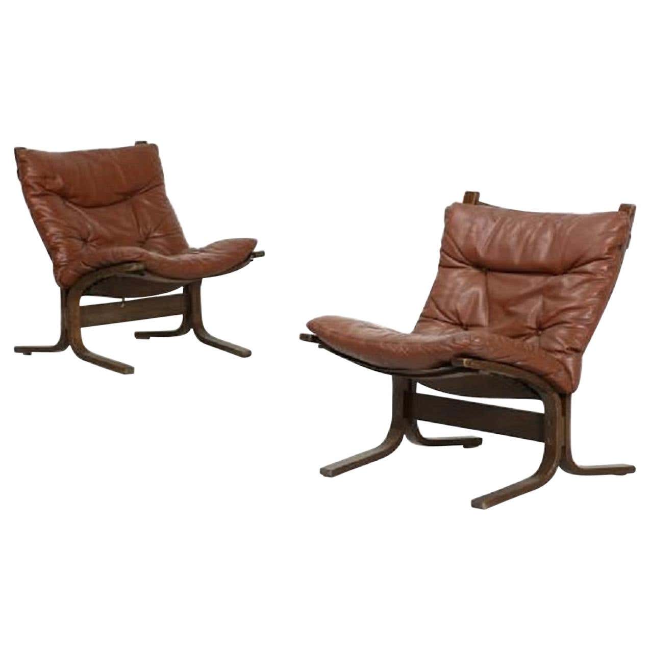 Vintage Pair of Siesta Armchairs by Ingmar Relling for Westnova 'Norway ...
