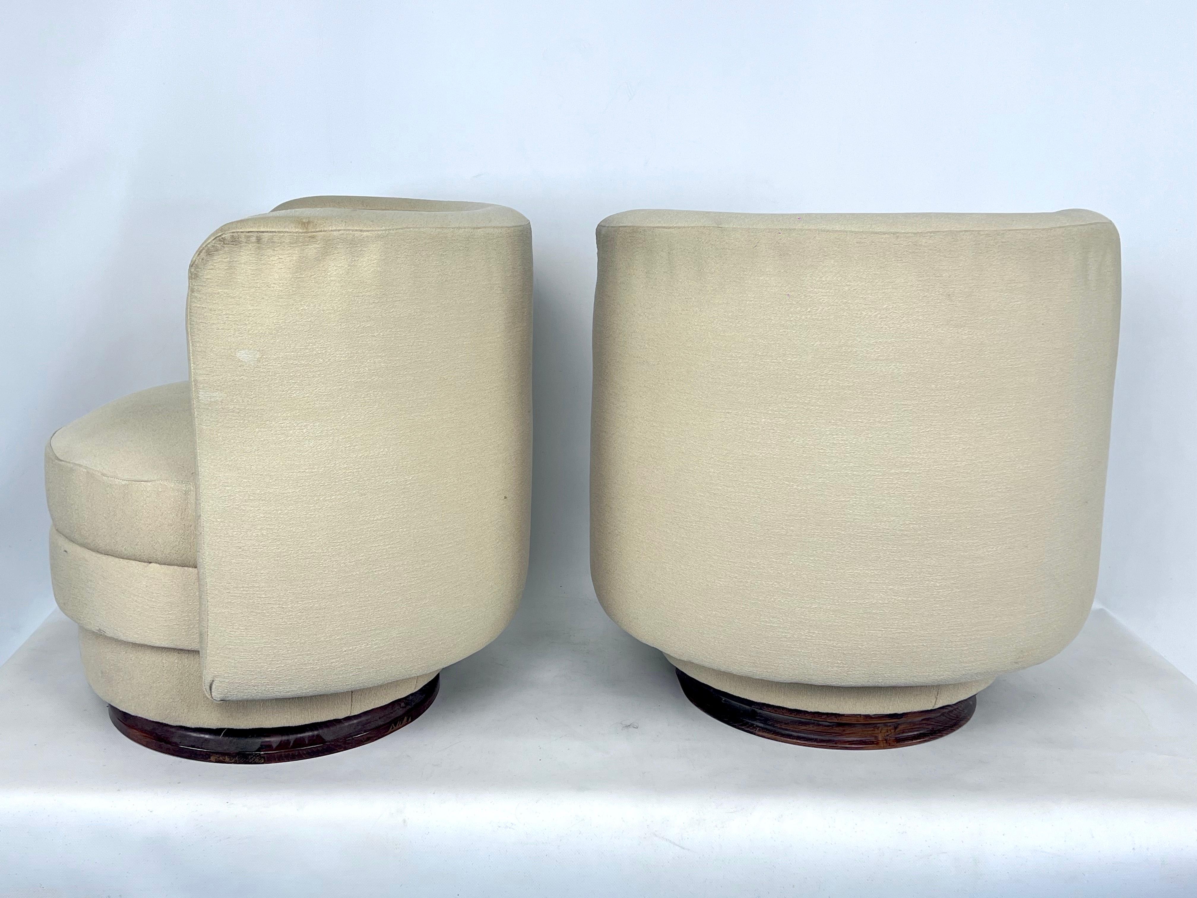 Pareja Vintage de Pequeños Sillones Italianos de Estilo Art Decó, Años 70 en venta 6