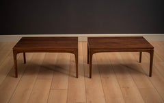 Vintage Pair of Solid Walnut End Tables