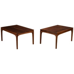 Vintage Pair of Solid Walnut End Tables