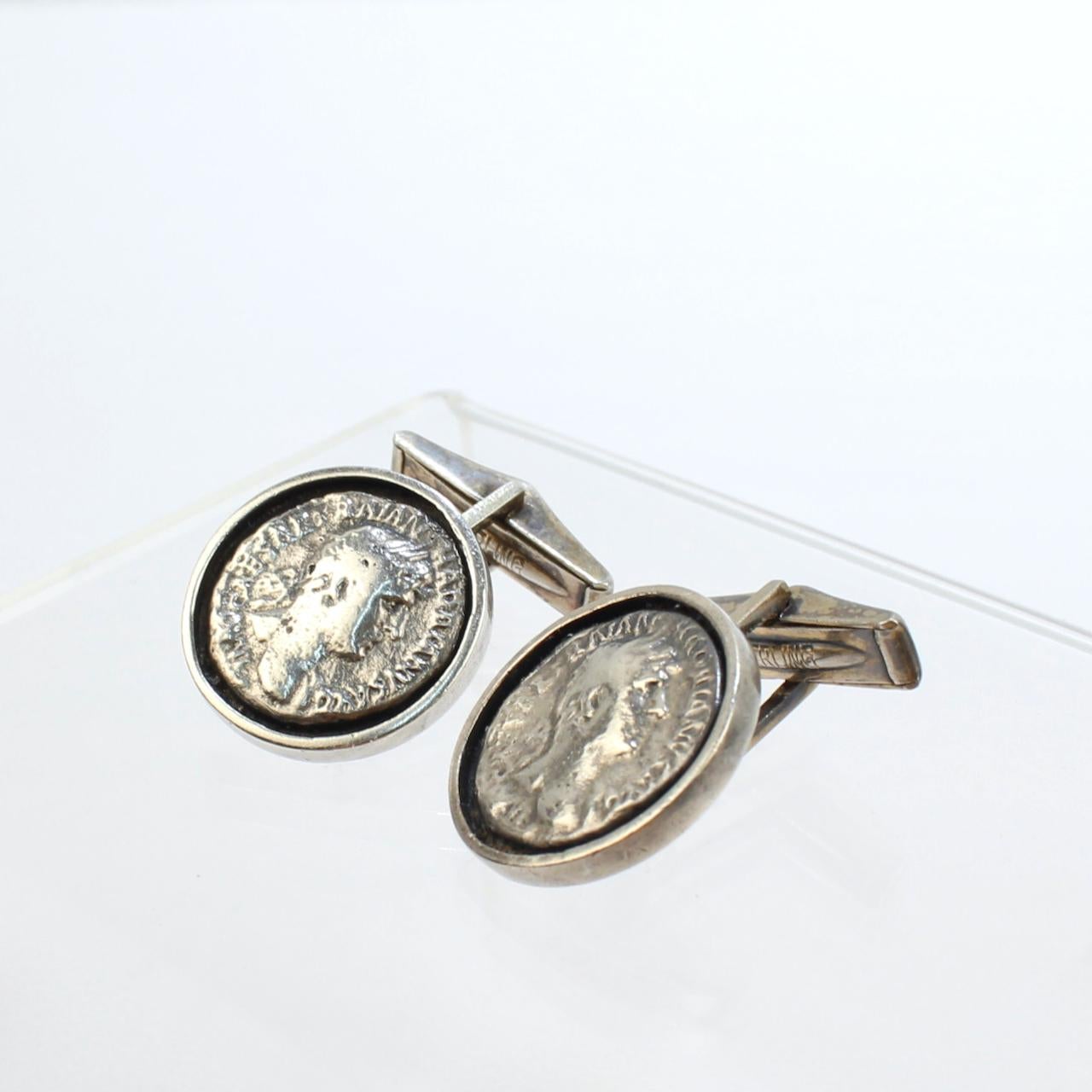roman coin cufflinks