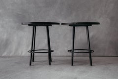 Vintage Pair of Stone Bistro Tables from France, circa 1970