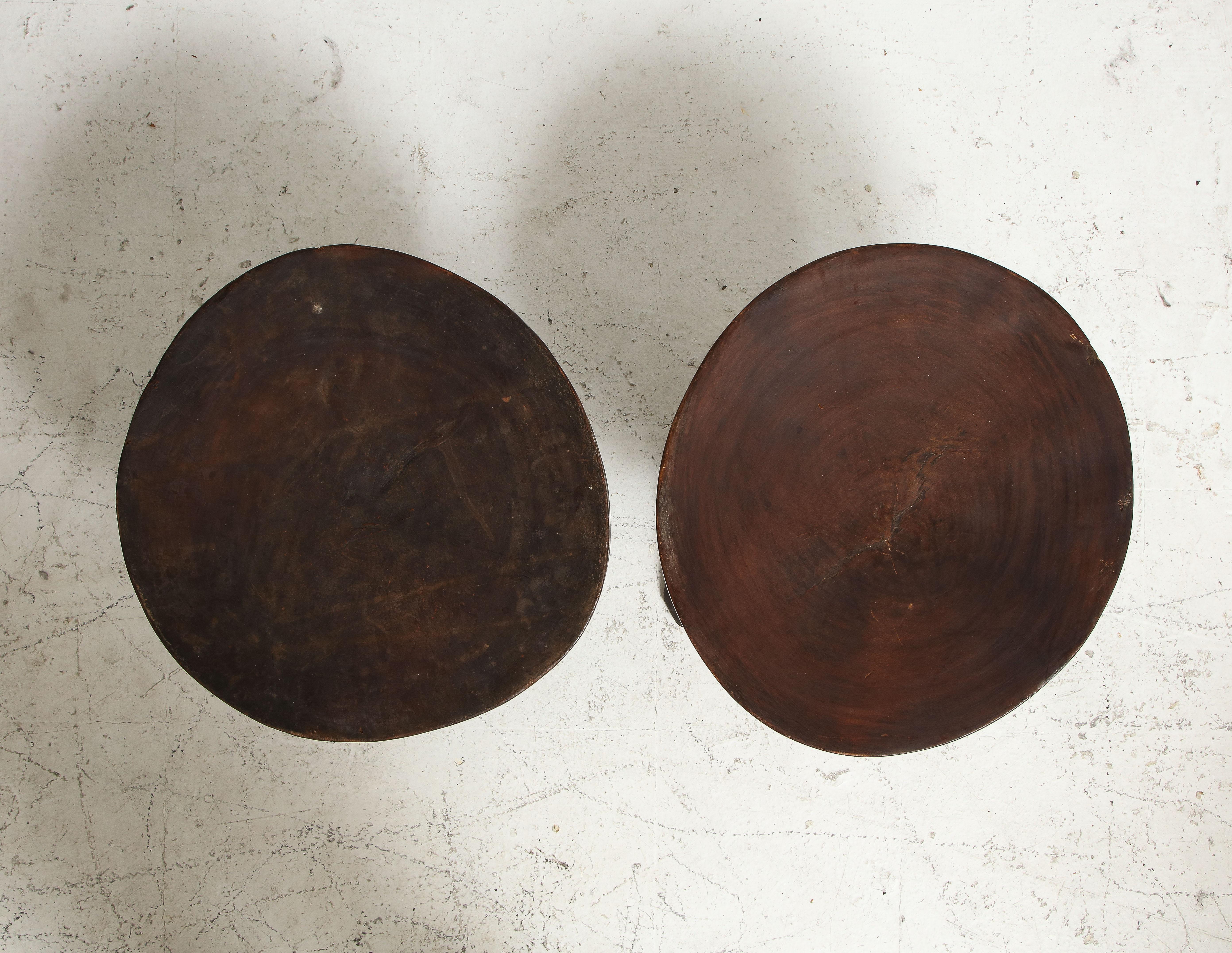 Wood Pair of Vintage Stools in the Perriand Manner
