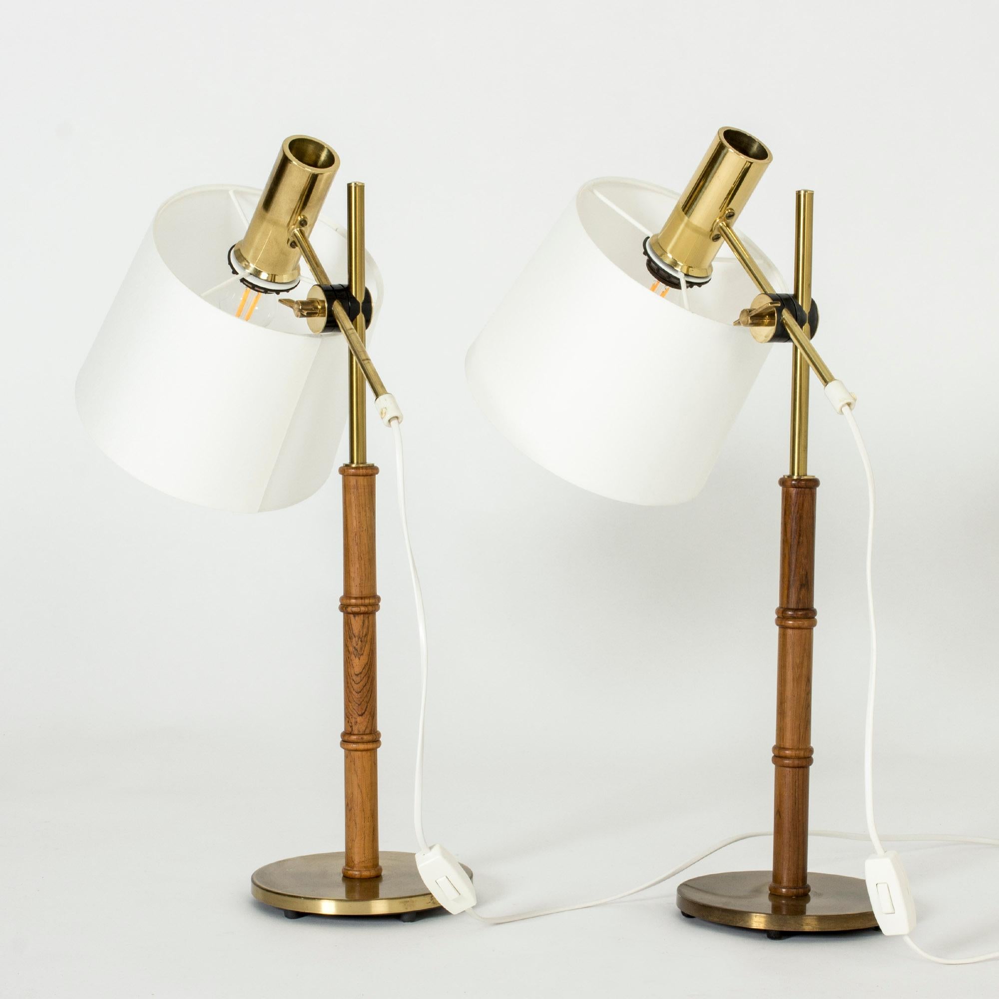 Vintage Pair of Table Lamps, Falkenbergs Belysning, Sweden, 1960s In Good Condition In Stockholm, SE