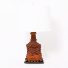 Vintage Pair of Table Lamps Wrapped in Rope