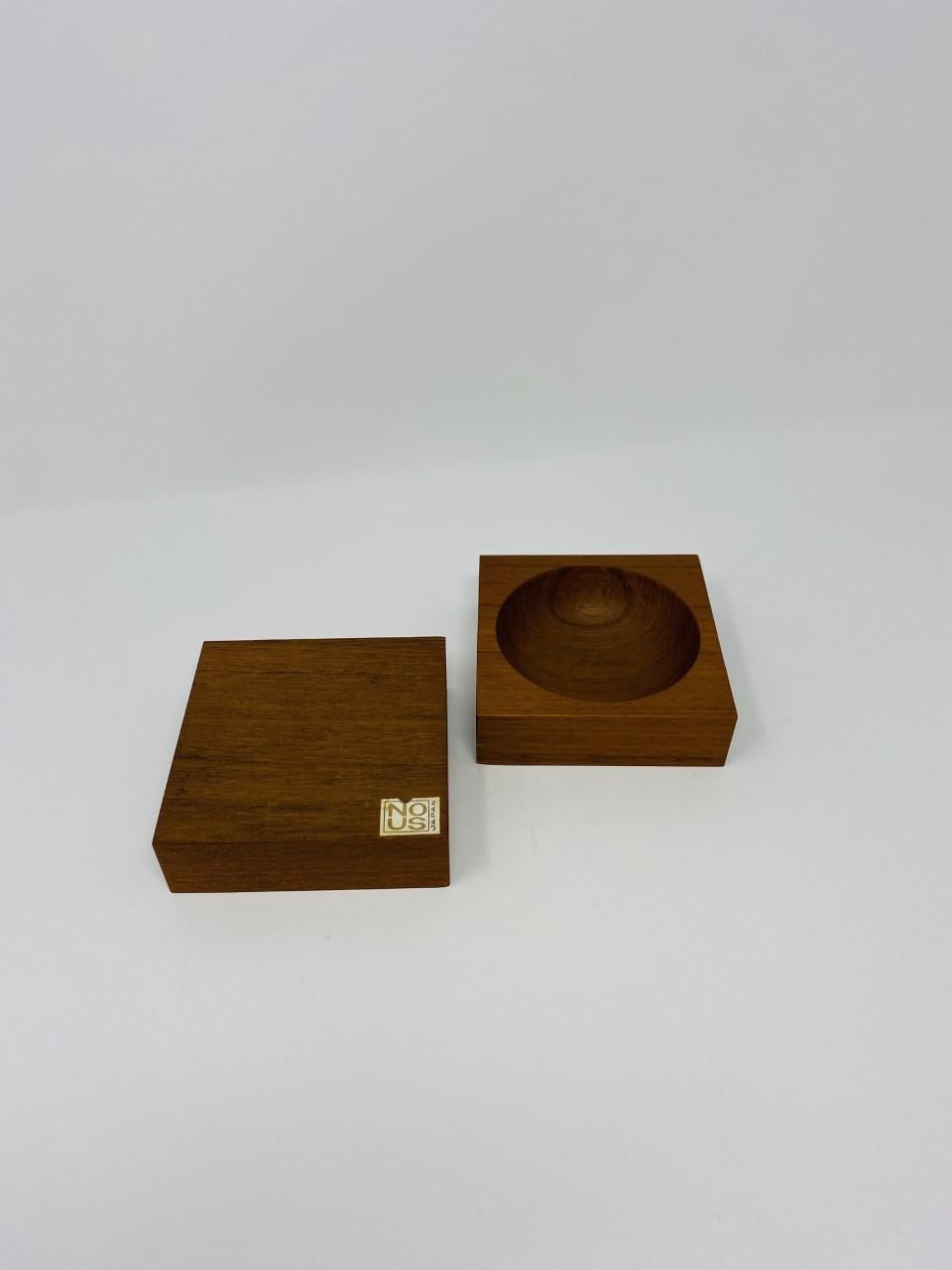 Vintage Pair of Teak Wood Bowls Japan, 1960s For Sale 7
