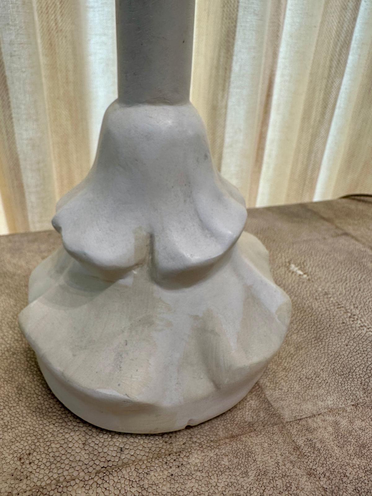 Mid-20th Century Vintage Pair of Tete du Femme Plaster Table Lamps After Alberto Giacometti