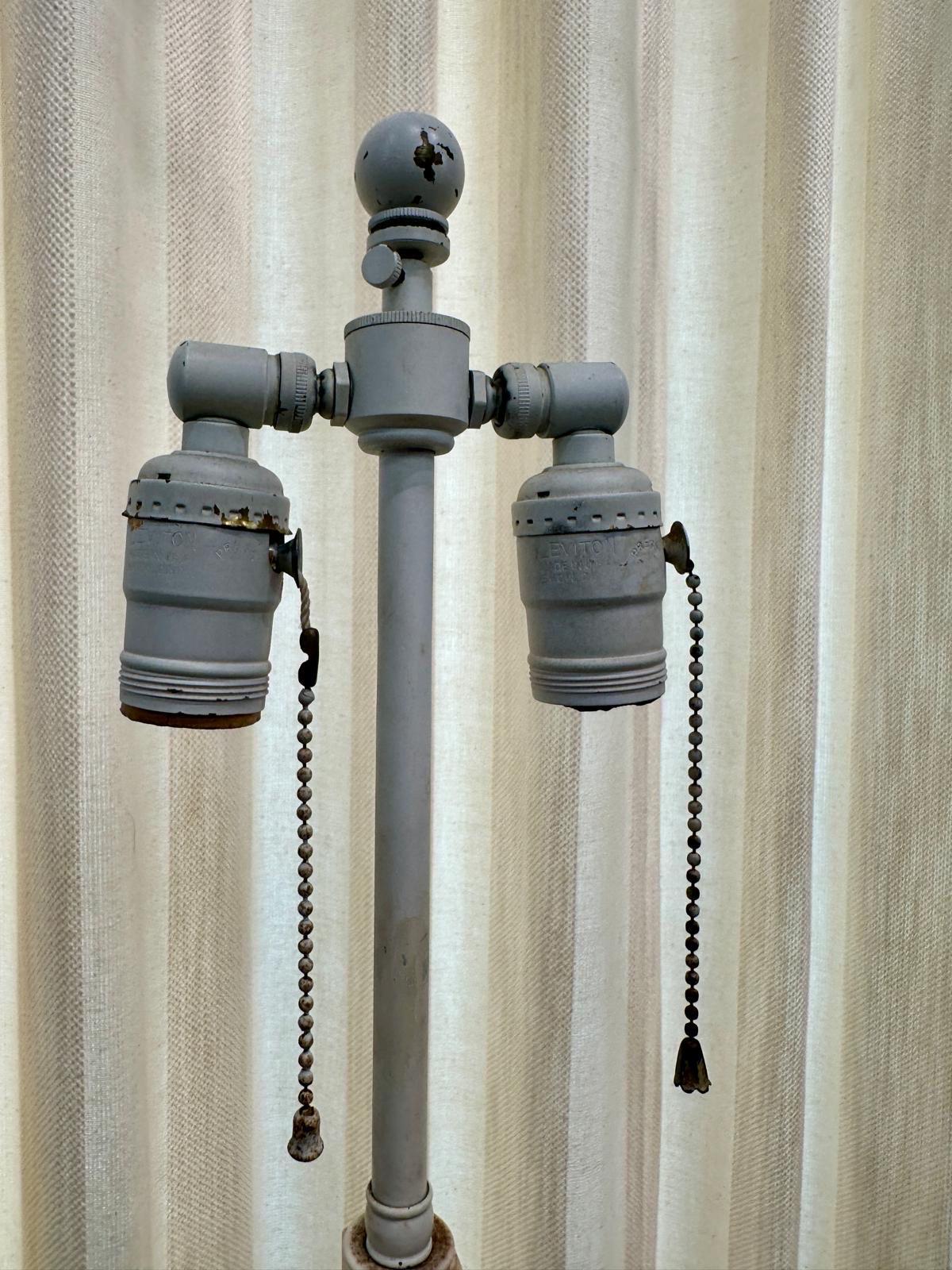 Vintage Pair of Tete du Femme Plaster Table Lamps After Alberto Giacometti 1