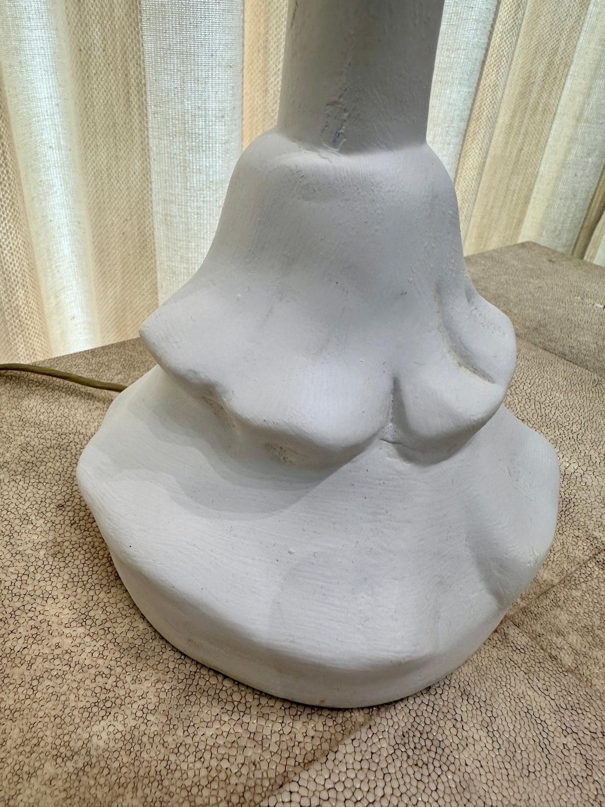 Vintage Pair of Tete du Femme Plaster Table Lamps After Alberto Giacometti 4