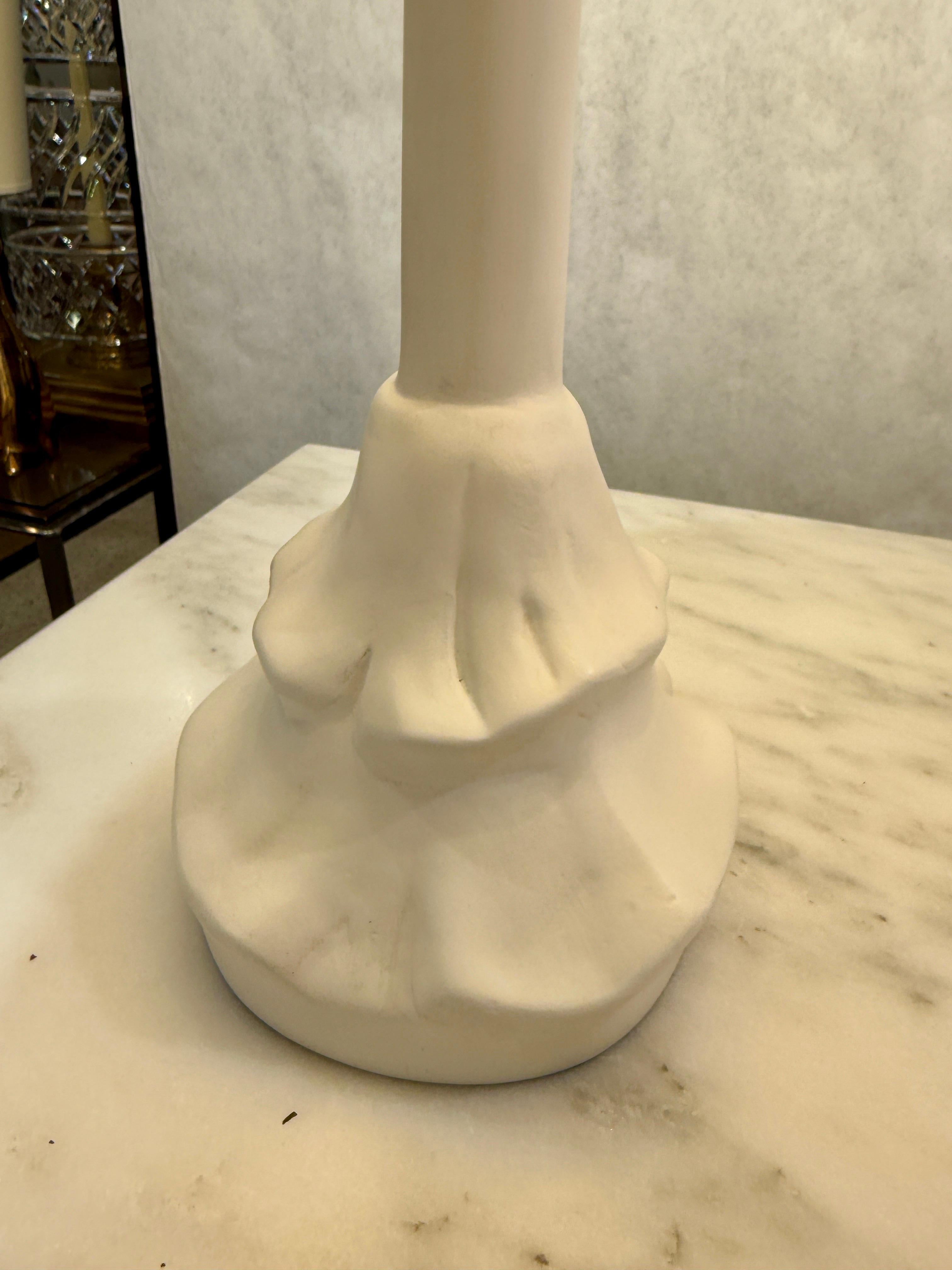 Coppia vintage di lampade da tavolo in gesso Tete-du-Femme di Alberto Giacometti, COPPIA in vendita 2