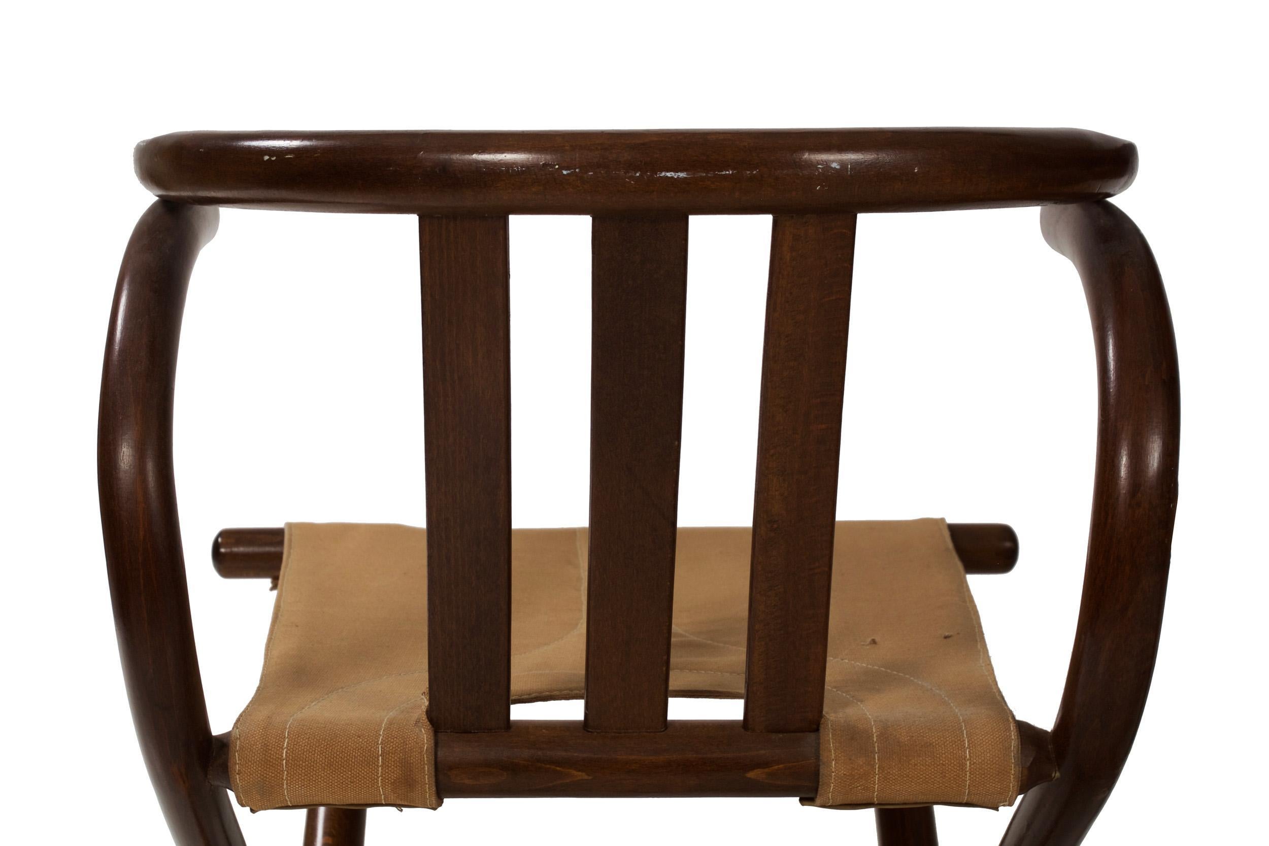 Vintage Pair of Thonet-Style Mid-Century Modern Bentwood Folding Chairs c. 1960s 2