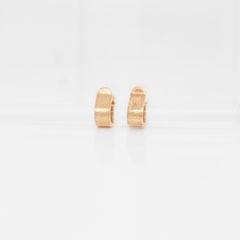 Vintage Pair of Tiffany & Co. 14k Yellow Gold Florentine Finished Ear Cuffs
