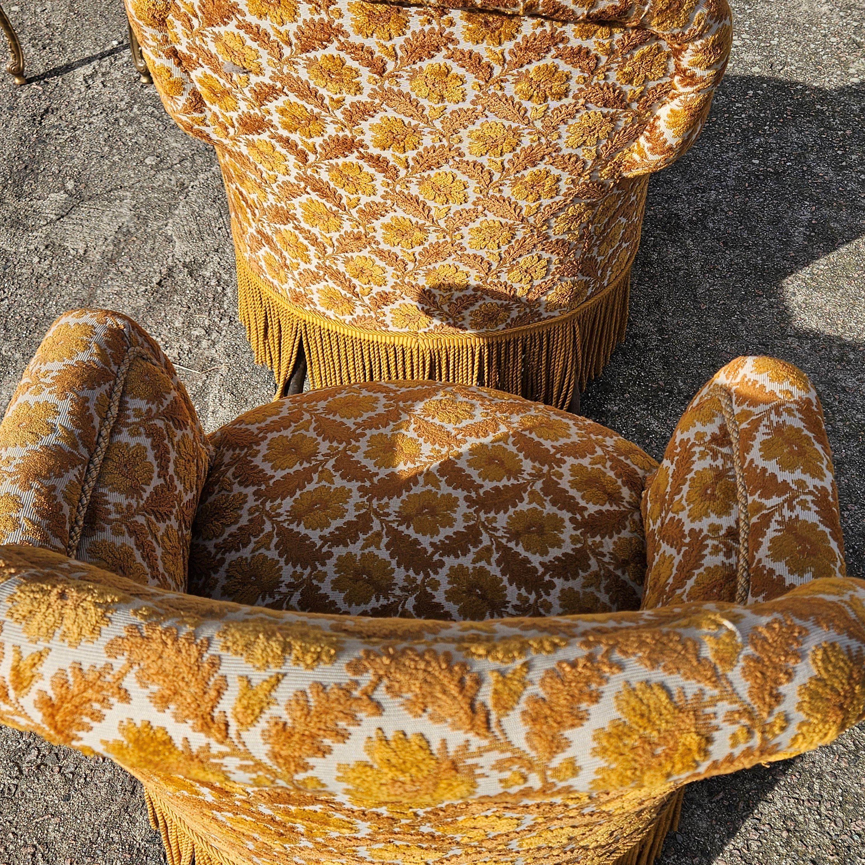 Vintage Pair of Toad Armchairs-Crapaud Seater-Lounge Seats-50s 3