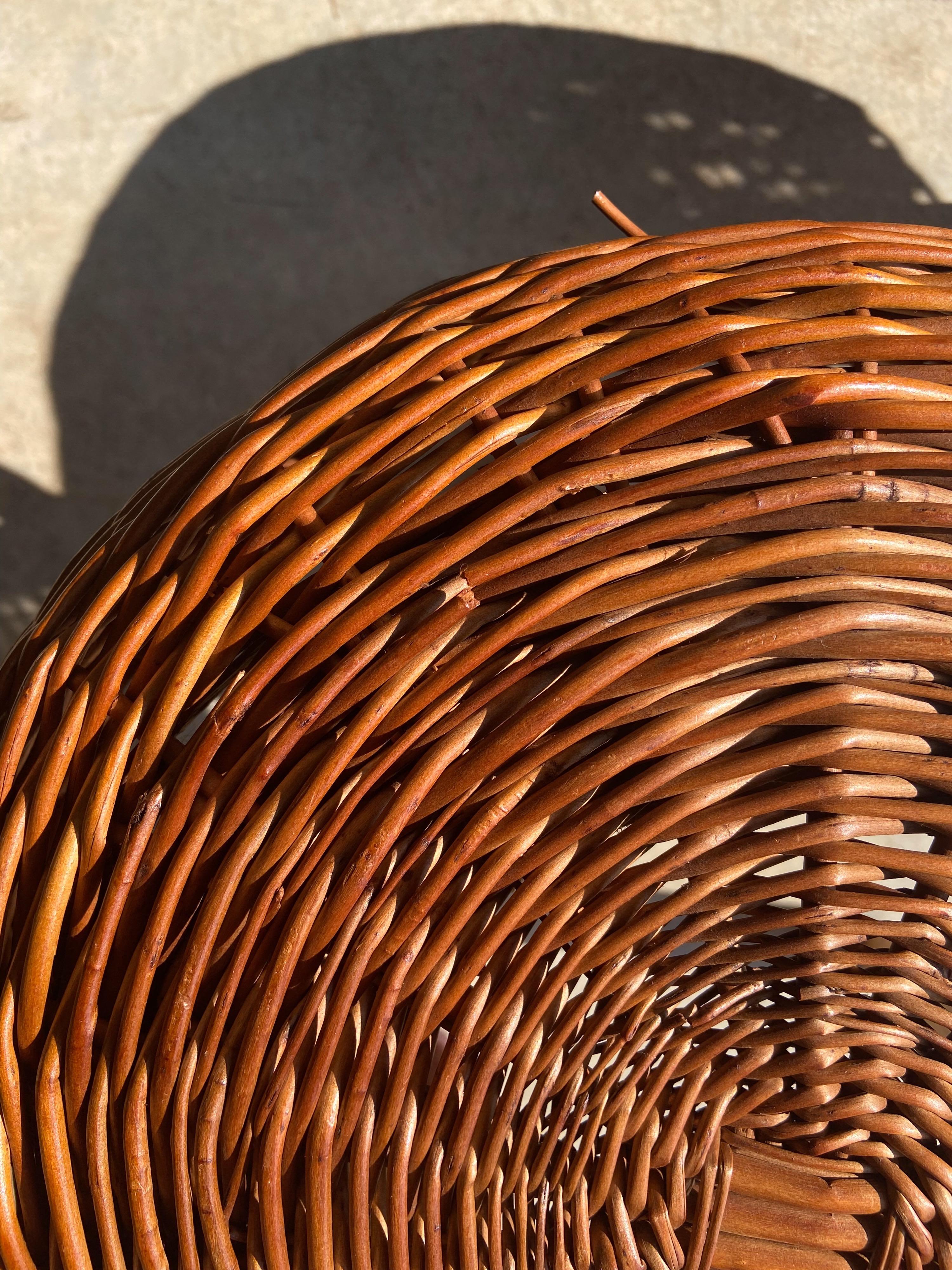 Wicker Vintage Pair of Tony Paul Attributed Woven Rattan Stools, 1960's For Sale