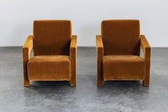 Vintage Pair Of Utrecht Armchairs by Gerrit Thomas Rietveld, Circa 1980