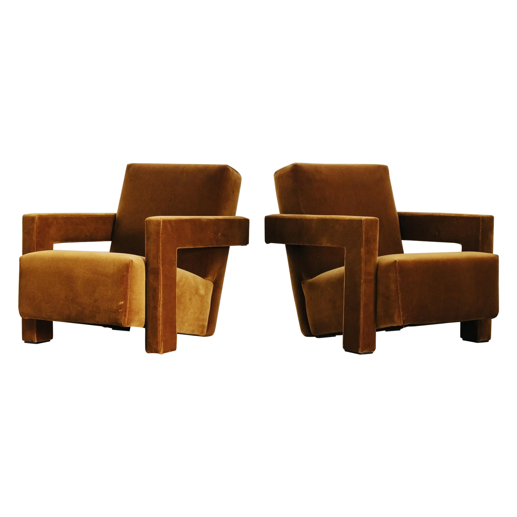 Vintage Pair Of Utrecht Chairs By Gerrit Rietveld, Netherlands 1970s