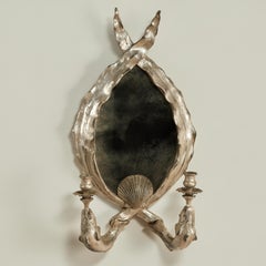 Paire d'appliques murales vintage avec poissons et coquillages