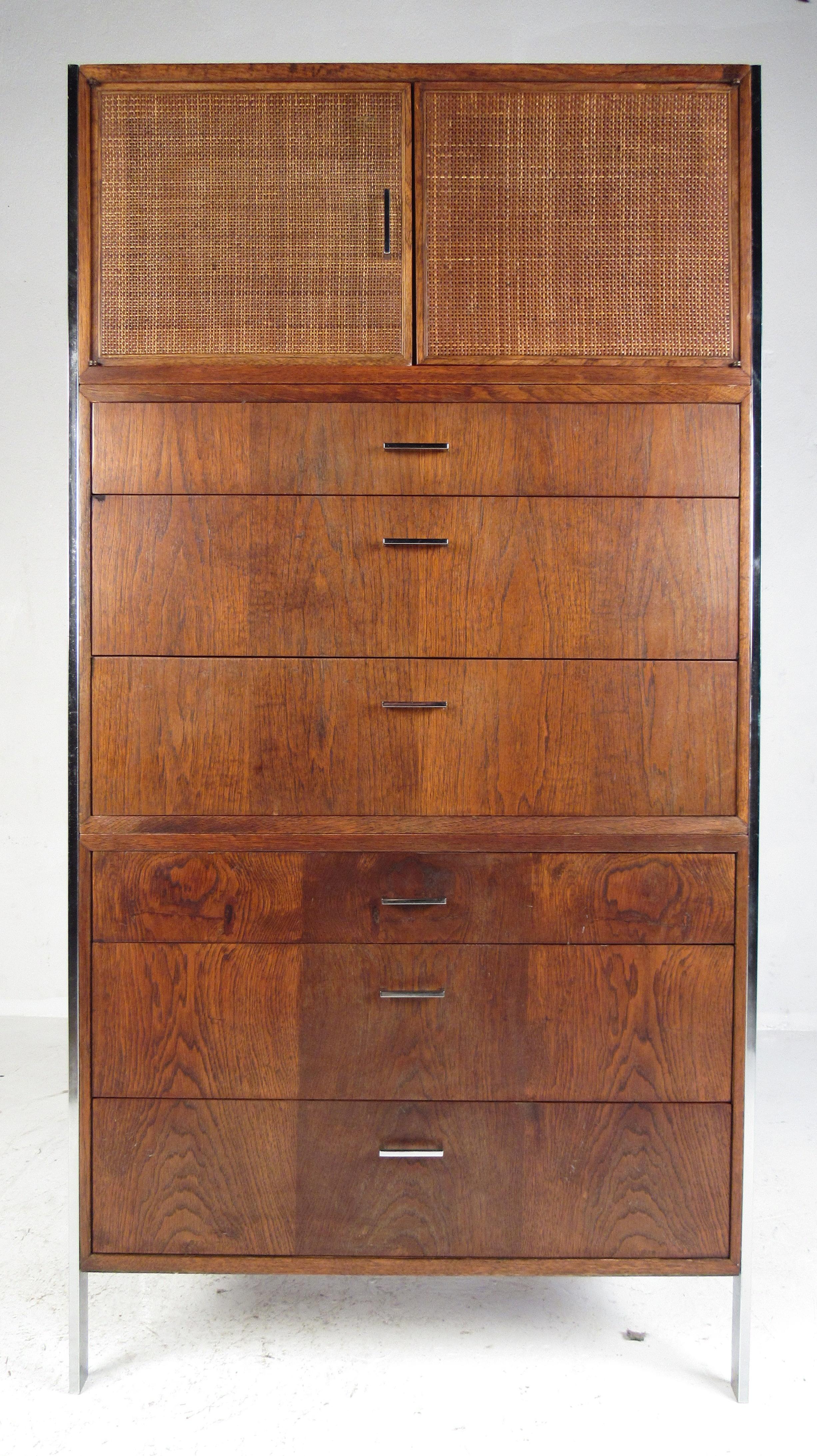 American Vintage Pair of Walnut Highboy Dressers