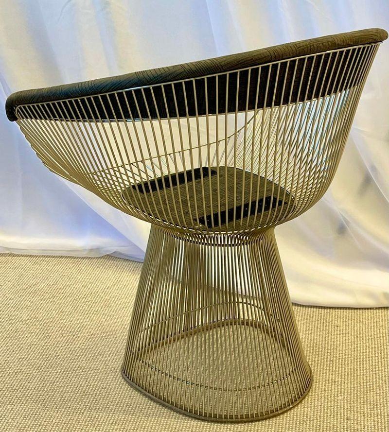 Vintage Pair of Warren Platner for Knoll Arm / Lounge Chairs, Signed, American In Good Condition In Stamford, CT